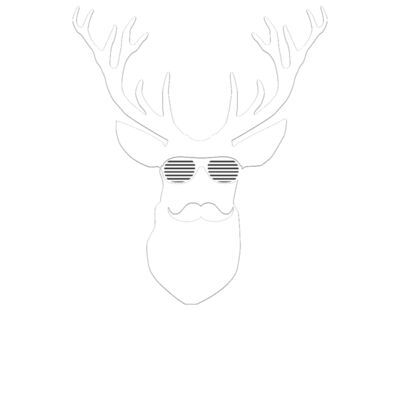 deer بالك - on black Thumbnail